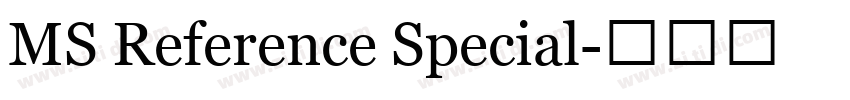 MS Reference Special字体转换